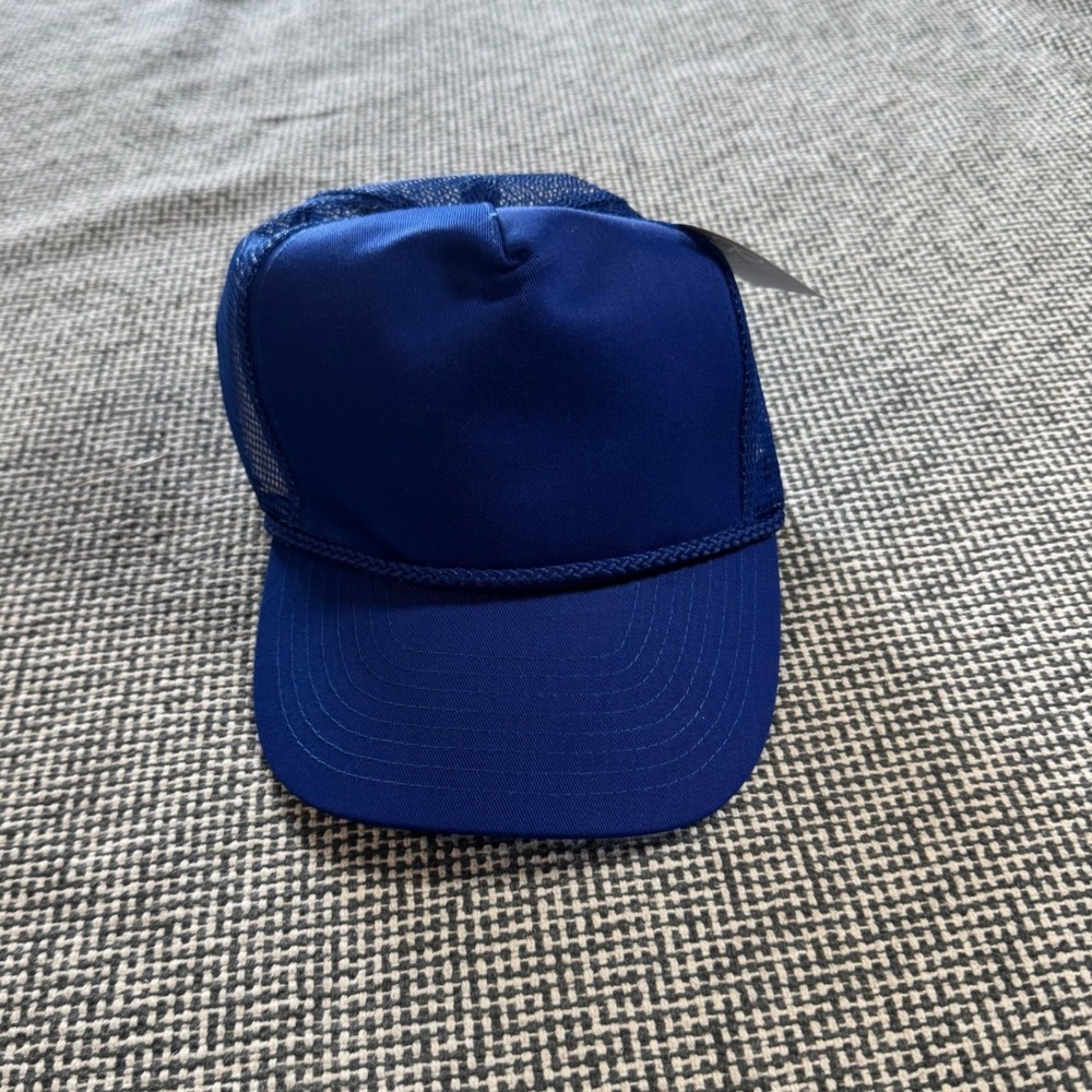 Nissin Cap SA106 Meta Brand Royal Blue Foam Mesh Trucker Snapback Hat New